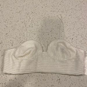 Zara white beaded bra top